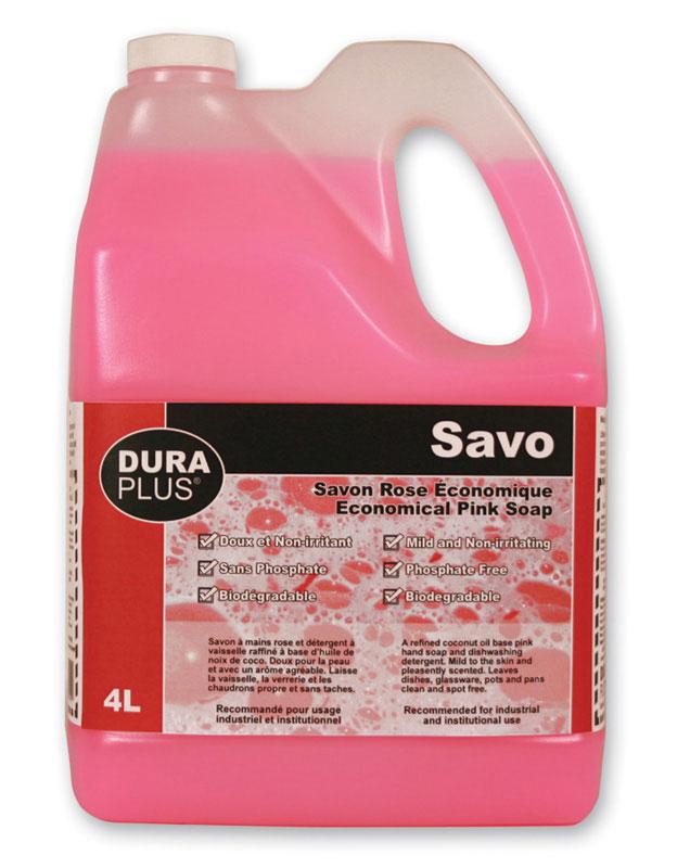 DURA PLUS (Savo) Economical Pink Soap - 4 x 4L Bottles