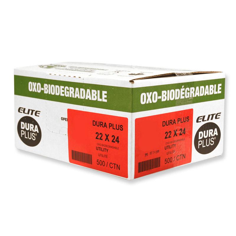 DURA PLUS Elite 22 x 24 OXO Clear Poly Garbage Bags Cs 500 Utility