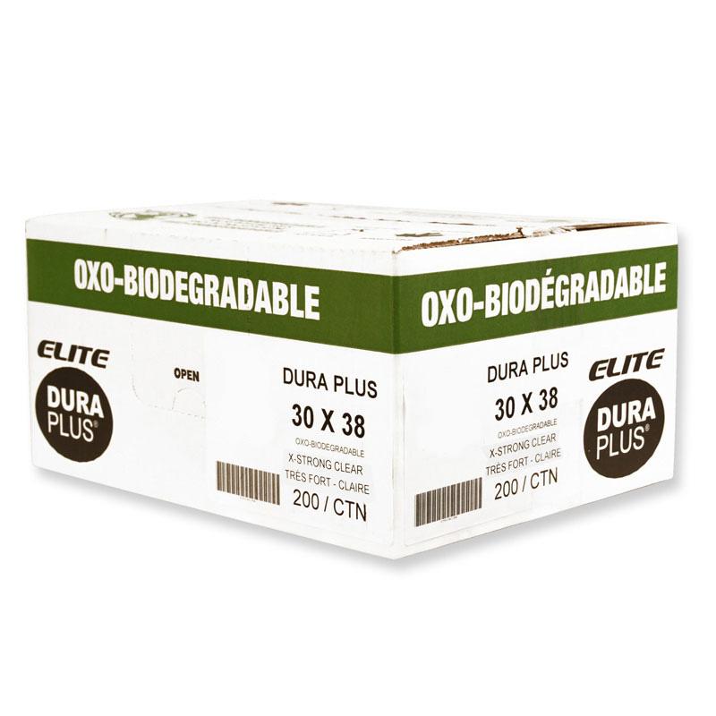 DURA PLUS Elite 30"x 38" OXO Clear/Poly Garbage Bags Cs/125 (Extra Strong)