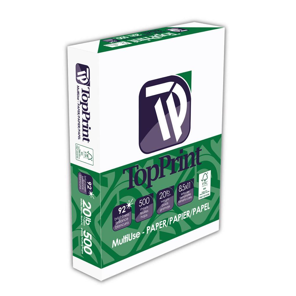 Top Print 92 Bright Premium Copy Paper Single Ream Office Buggy