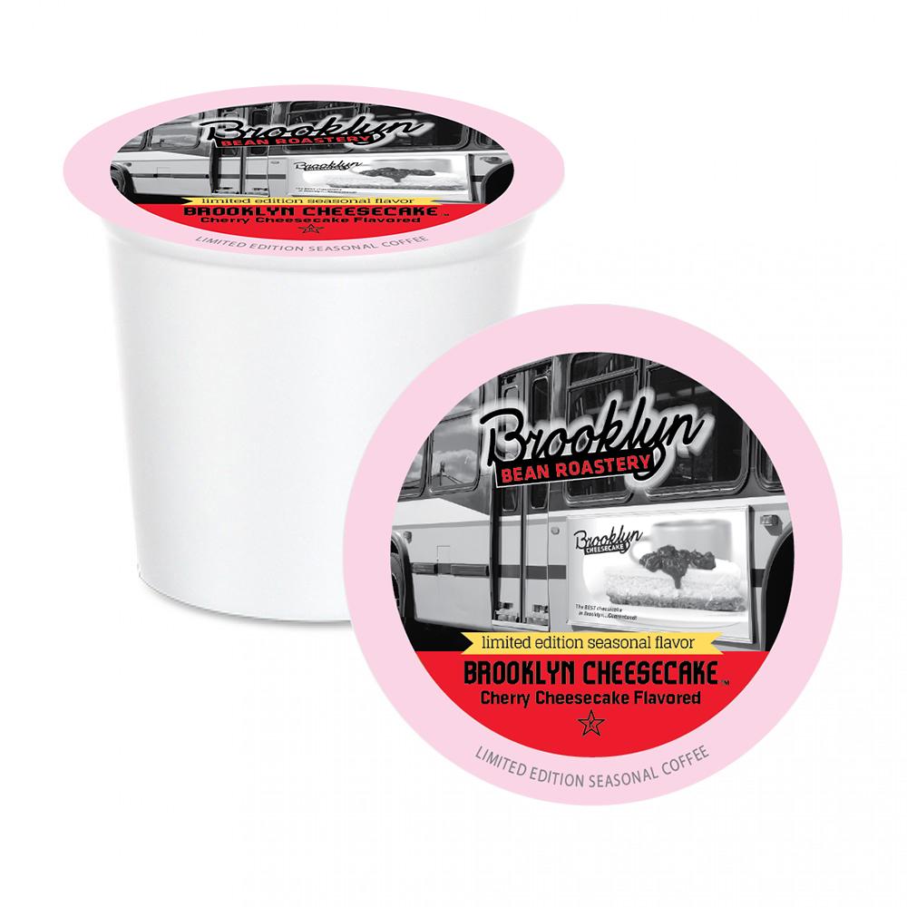 Brooklyn Bean Cherry Cheesecake Single Serve Coffee Cups (24 Pack)
