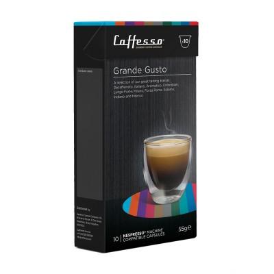 Caffesso Collection Grand Gusto Nespresso Compatible Capsules, 10 Pack