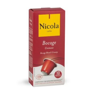 Nicola Cafés Bocage Nespresso Compatible Capsules, 10 Pack
